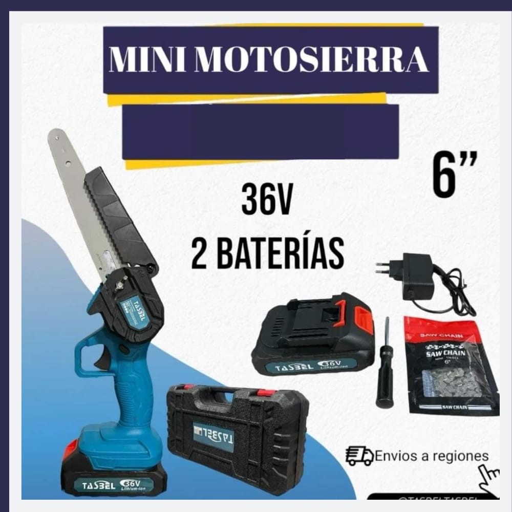 🪚 🌳 MOTOSIERRA INALAMBRICA CON DOS BATERIAS 🌲🔨