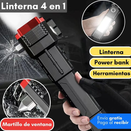 🔦 Linterna 4 en 1: Potencia, Versatilidad y Calidad al mejor precio 🌞