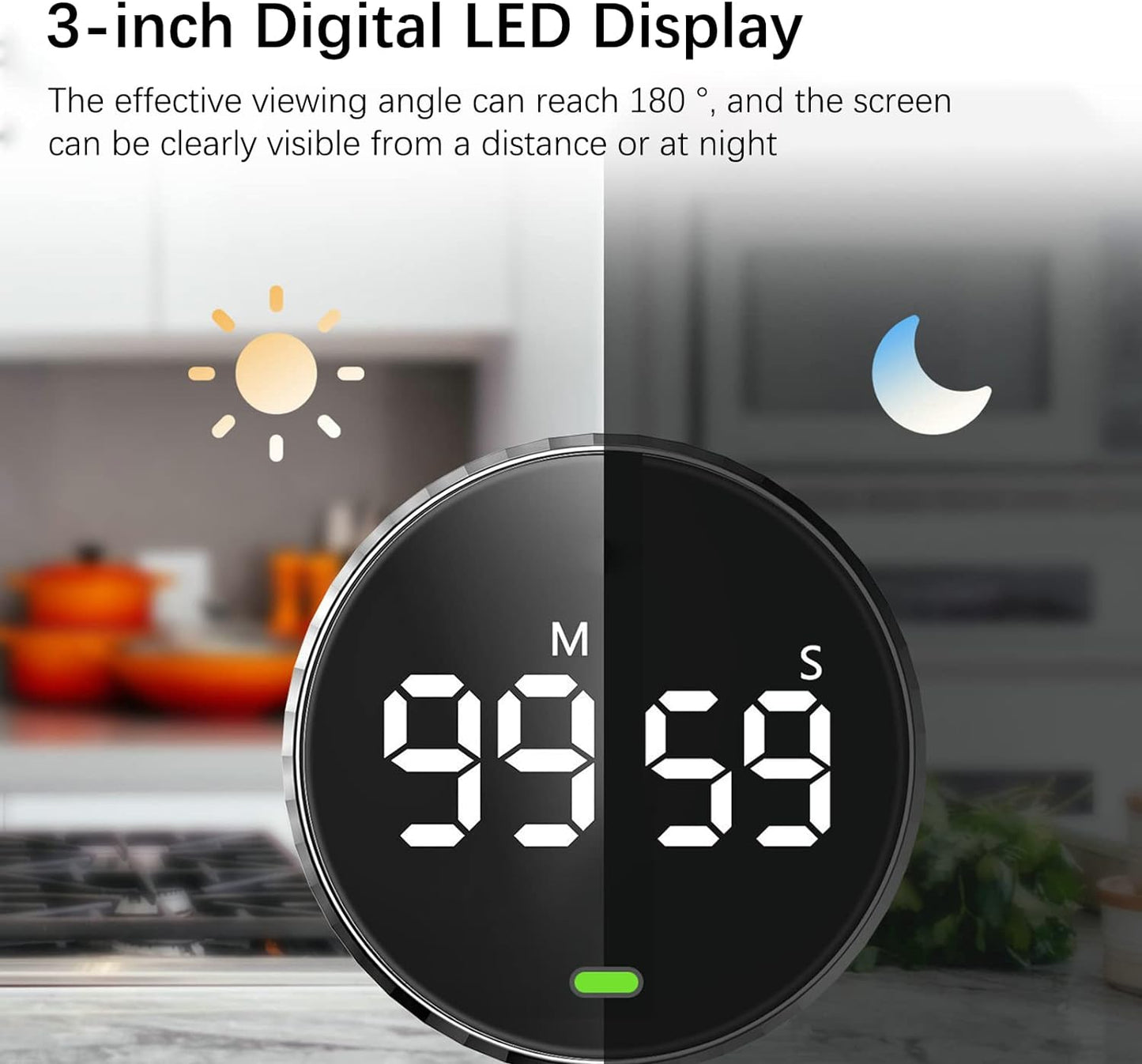 Temporizador inteligente pantalla LED - Con imán