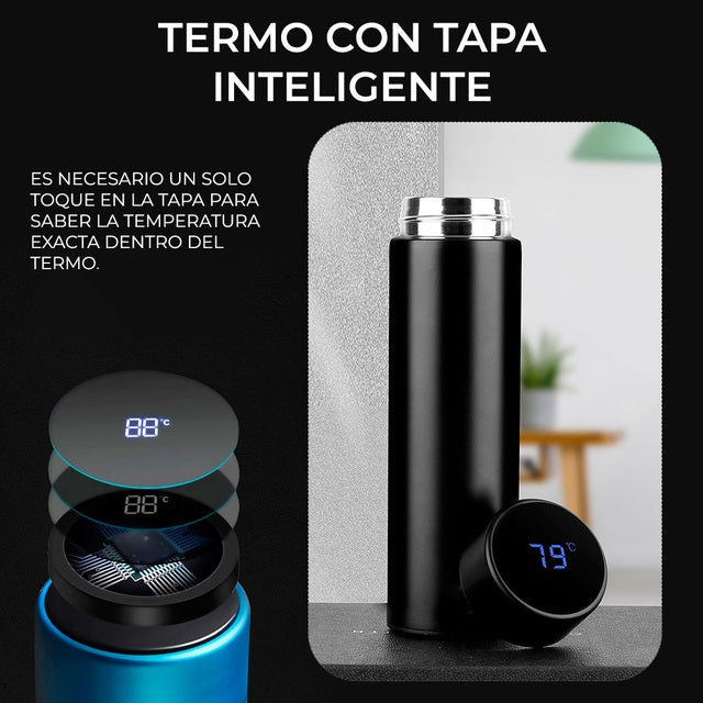 Termo con pantalla táctil indicador de temperatura