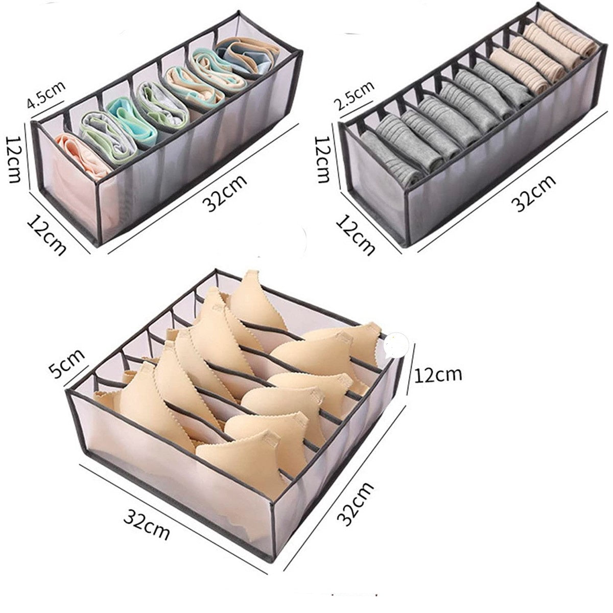 CAJAS DE ALMACENAMIENTO DE LENCERÍA