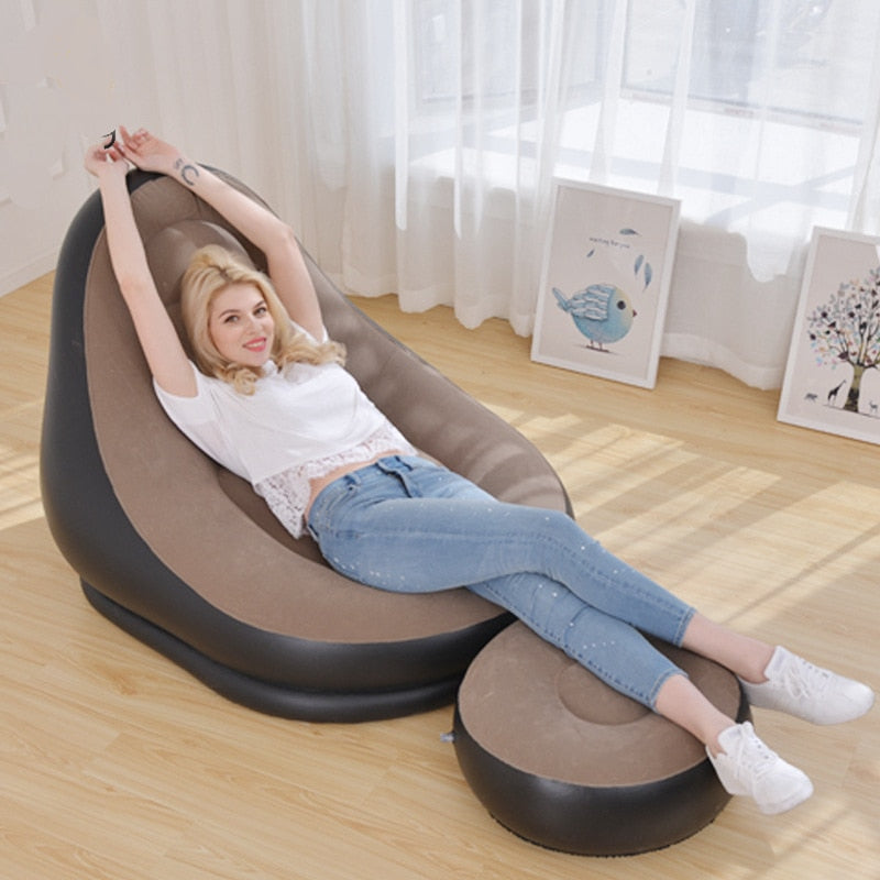 SOFA INFLABLE CON PUFF